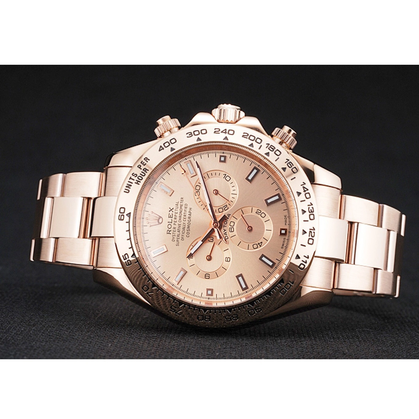 AAA replica watch Daytona Bracelet And Cosmograph Case 1454247 Gold Rose Dial Rolex Pink 0719